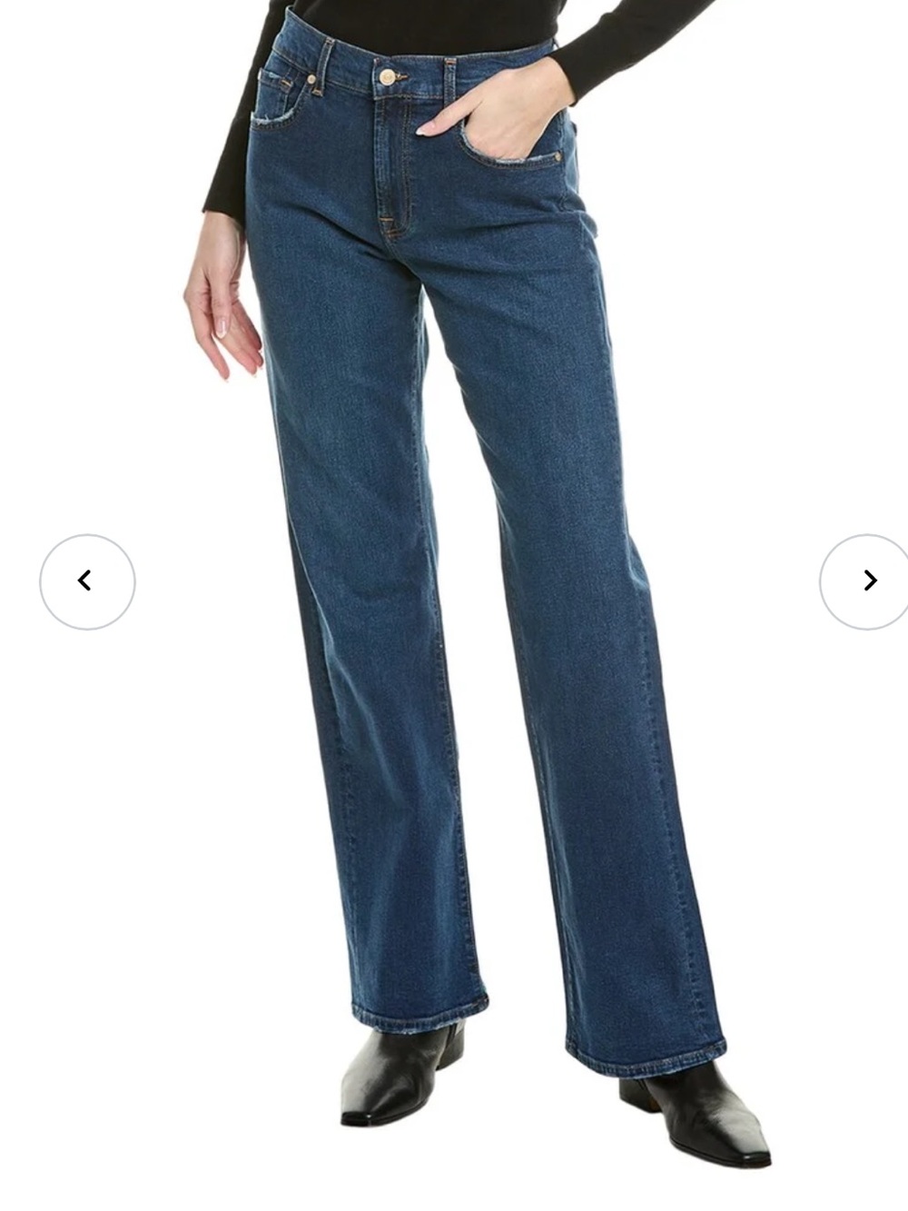NWT 7 For All Mankind Tess Trouser Jeans in Long Beach 25